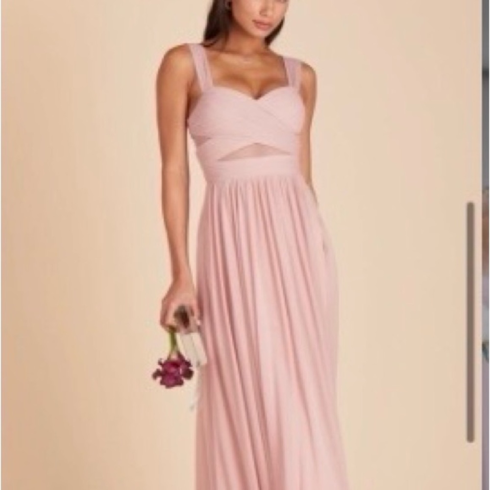 Birdy Grey Blush Pink Maxi Dress with Sweetheart Bodice